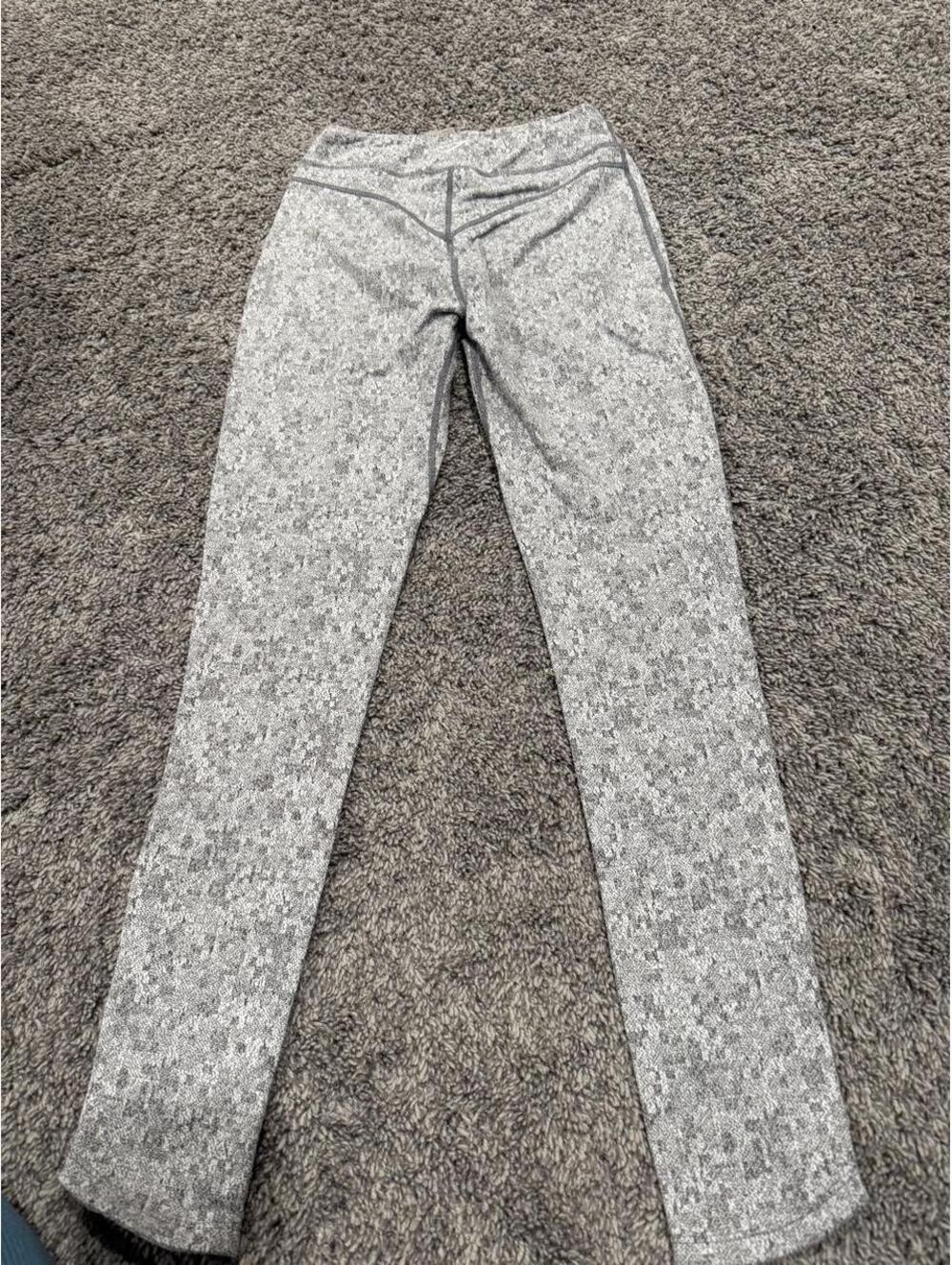 Gymshark Gray Patterned Leggings with Dry Technology,